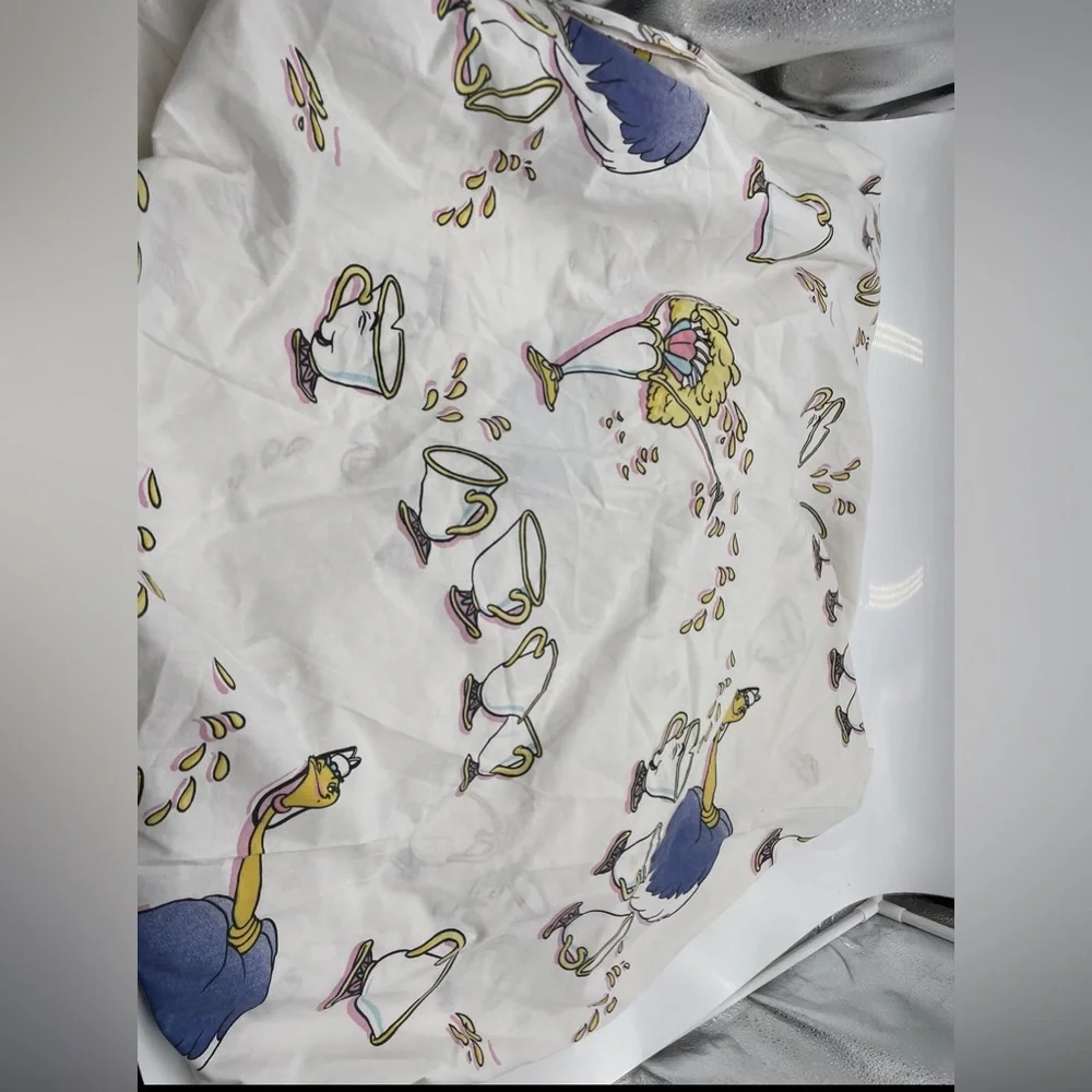 Disney Home, Vintage Beauty and the Beast Twin Youth Fitted Bed Sheet